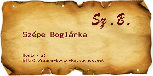 Szépe Boglárka névjegykártya