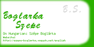 boglarka szepe business card