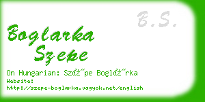 boglarka szepe business card
